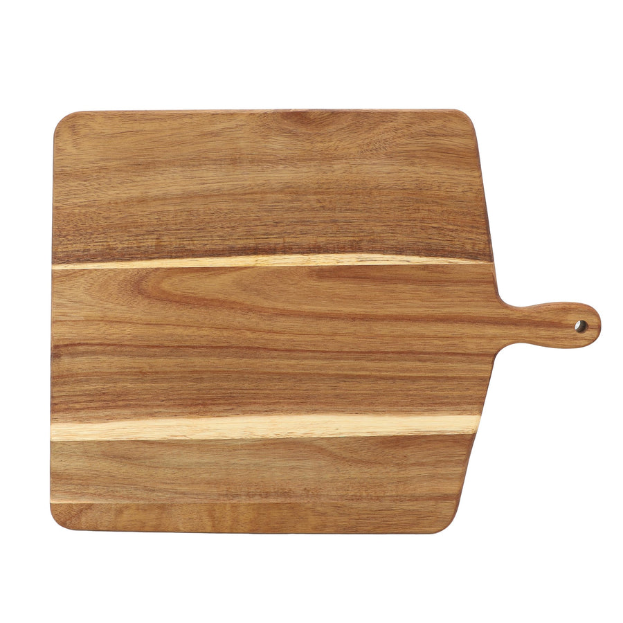 Elama 13-Inch Square Acacia Wood Butcher Block with Handle