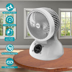 Brentwood 6" 3-Speed Oscillating Desktop Fan – White with Remote, Timer & Auto Shut-Off