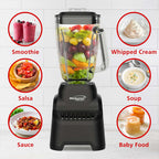 Brentwood Select JBS-500BK 500W 10-Speed Countertop Blender with 42oz Glass Jar, Black - Pulse Button, Dishwasher-Safe Parts