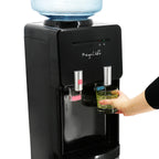 MegaChef Hot & Cold Water Dispenser – Stainless Steel 5-Gallon Top-Loading Cooler with Child Safety Lock