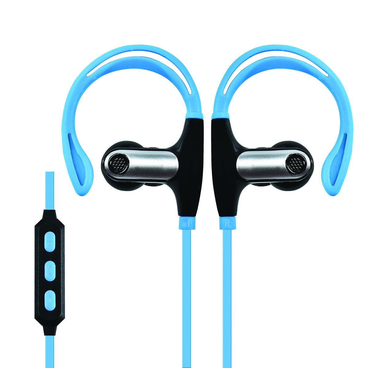 SuperSonic Bluetooth Wireless Earphones with Built-In Mic – Blue