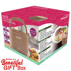 Brentwood ELB-600PK 0.6L Portable Leakproof Electric Lunch Box - Pink, 50W Food Warmer with Stainless Steel Container