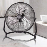 Vie Air 14 Inch Twin Pack Industrial High Velocity All-Metal Floor Fan, 3 Speeds, Black