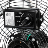 Vie Air 20 Inch Twin Pack Industrial High-Velocity Tilting Metal Floor Fans, 3-Speed, Black (2 Fans)