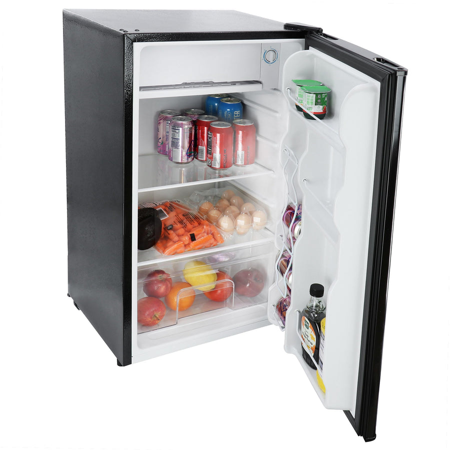 MegaChef 3.2 Cubic Foot Compact Mini Refrigerator with Freezer in Black