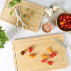Gibson Home Forestview 2-Piece Bamboo Cutting Board Set with Juice Grooves