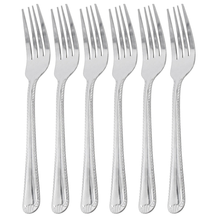 Gibson Home Tustin Dinner Fork, with Hang Tag, Stainless Steel, Pack of 6, Kitchenware and Accessories, Silver, 73975.06