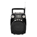 SuperSonic SC-1390BT portable 4-band AM/FM/shortwave Bluetooth radio with handle, black