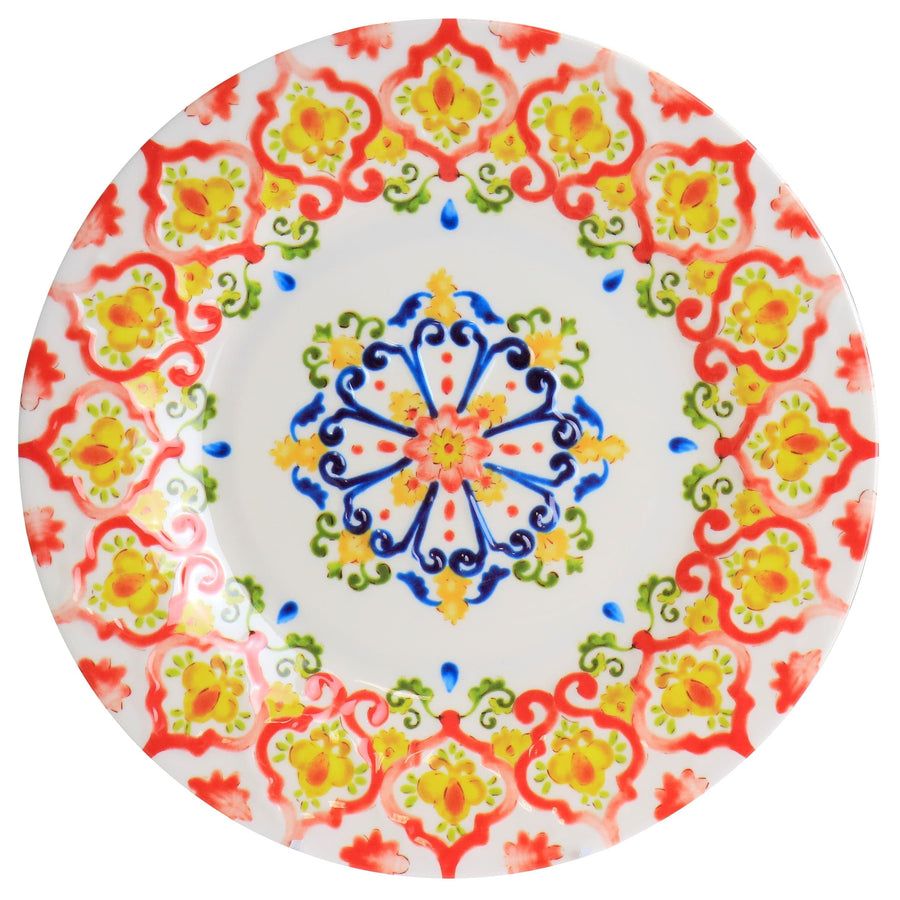 Laurie Gates California Designs Tamayo 12-Piece Melamine Dinnerware Set, Service for 4, Multi-Color