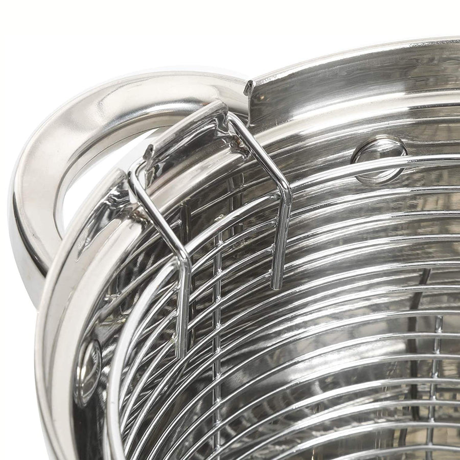 Oster Sangerfield frying basket hook resting on the pot rim