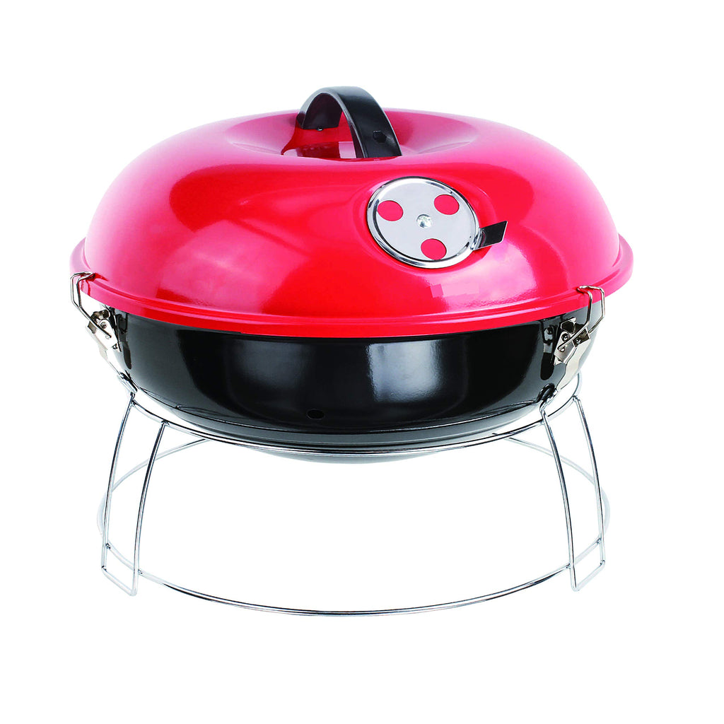 Brentwood BB-1400R 14 Inch Portable Charcoal BBQ Grill in Red with 150 Sq In Grate