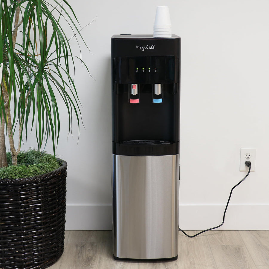 MegaChef MC-HWD1158 Bottom-Load Hot & Cold Water Dispenser, Silver