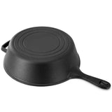 Megachef 10.5-Inch 2-in-1 Pre-Seasoned Cast Iron Skillet & Fry Pan Set