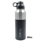 Brentwood GeoJug G-1040BL 40 oz Vacuum Insulated Stainless Steel Water Bottle, Blue