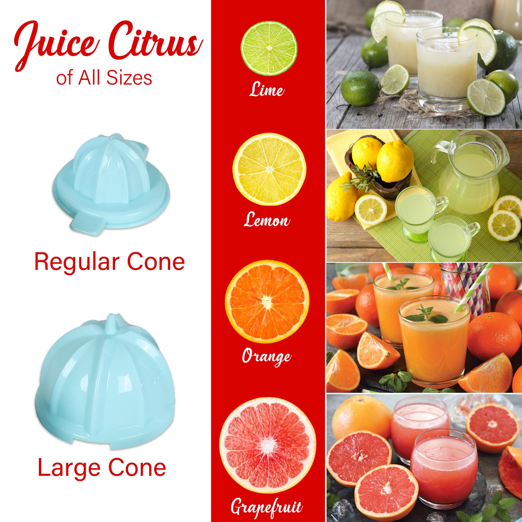 Brentwood 200-Watt Electric Citrus Juicer, Blue