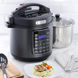 MegaChef 6-Quart 11-in-1 Electric Pressure Cooker & Multi-Cooker with Stainless Steel Crock