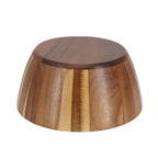 Elama 2-Piece 8.5" Acacia Wood Salad Bowl Set – Natural Hardwood Serving Bowls for Dining & Entertaining (Dark Acacia)