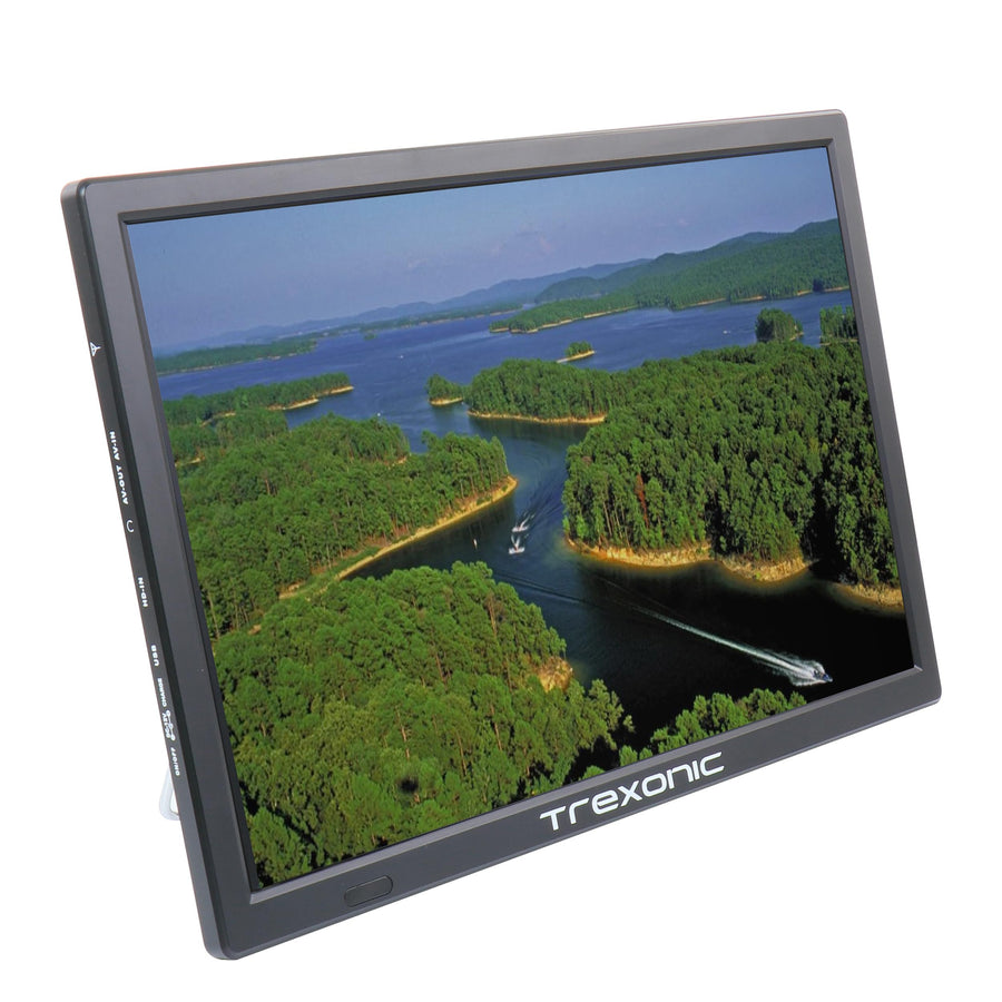 Trexonic Portable Rechargeable 15.4 Inch LED TV with HDMI, SD/MMC, USB, VGA, AV In/Out and Built-in Digital Tuner