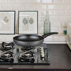 Brentwood 10-Inch Aluminum Non-Stick Wok with Tempered Glass Lid – Gray