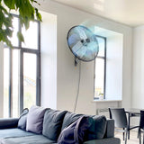 Vie Air 20 Inch Indoor Oscillating Heavy Duty Metal Wall Fan, 3-Speed with 90 Degree Oscillation
