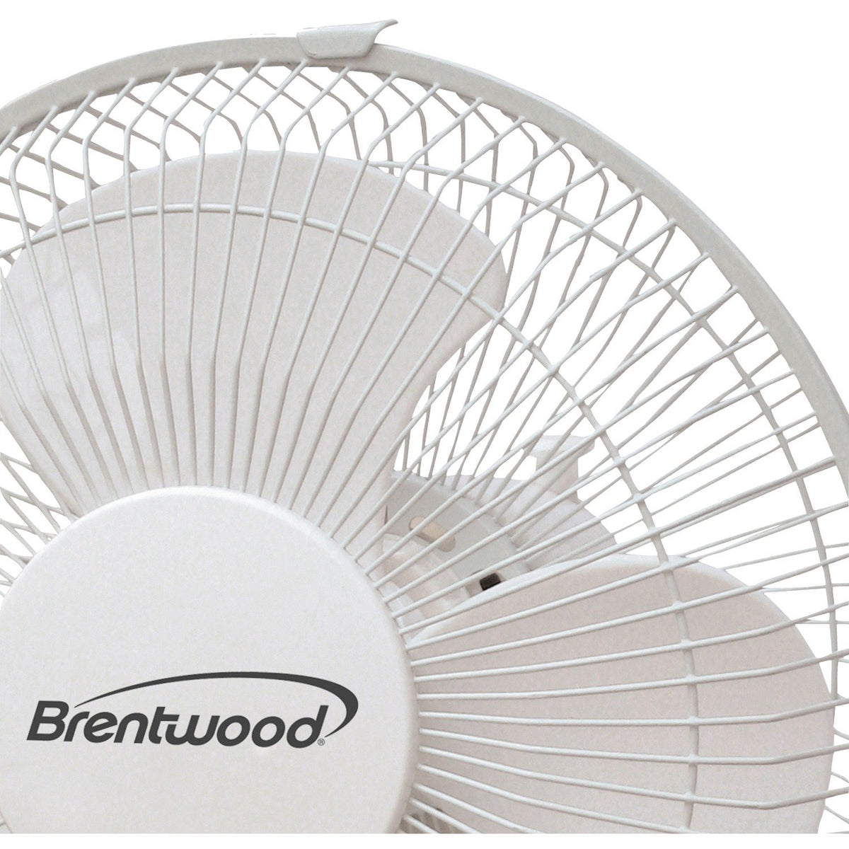 Brentwood Kool Zone F-9DW 9-Inch 2-Speed Oscillating Desk Fan - White, 40W with Adjustable Tilt Head and Carry Handle