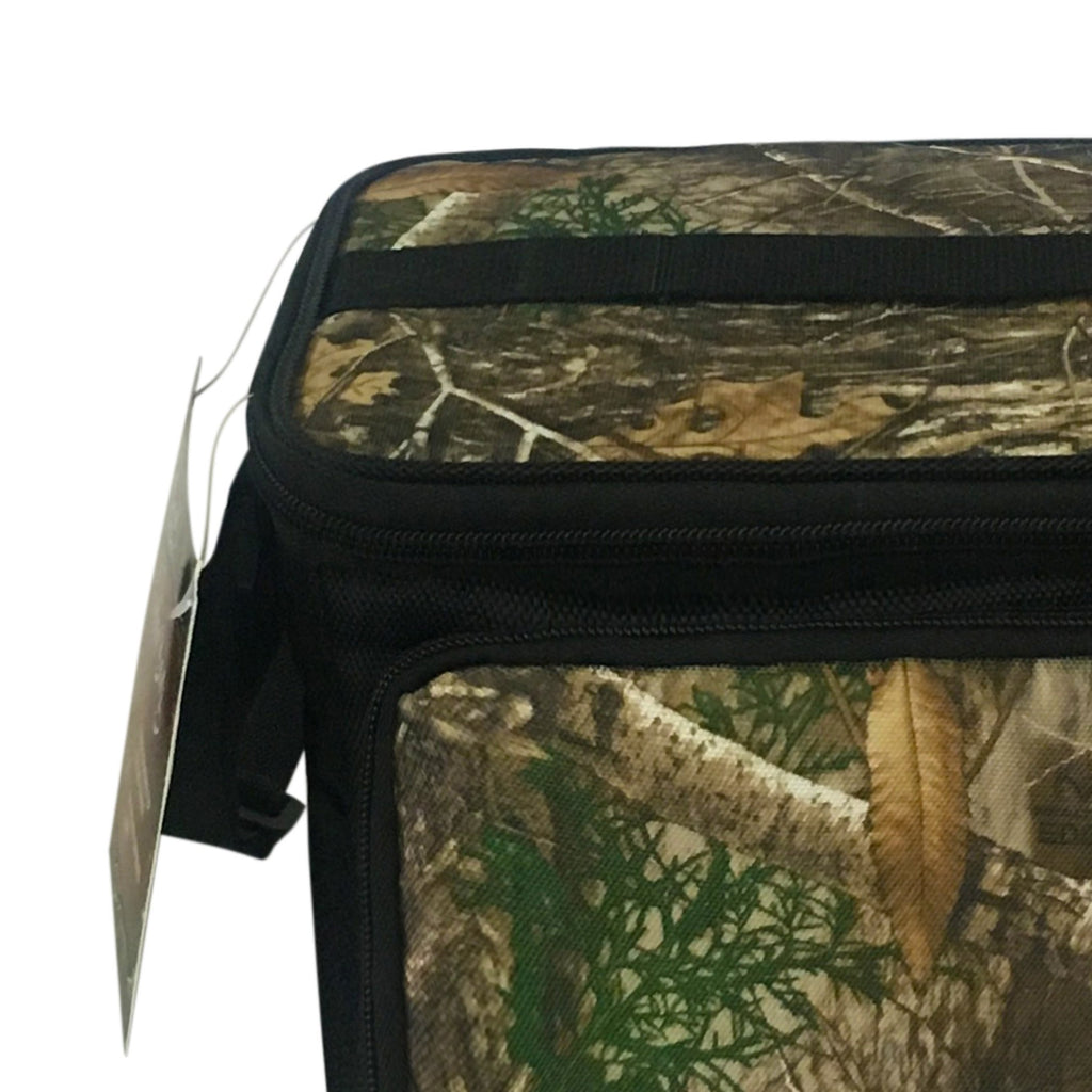 Brentwood Kool Zone 6-Can Insulated Cooler Bag with Hard Liner – Realtree Edge Camo, Removable Wipe-Clean Liner & Shoulder Strap