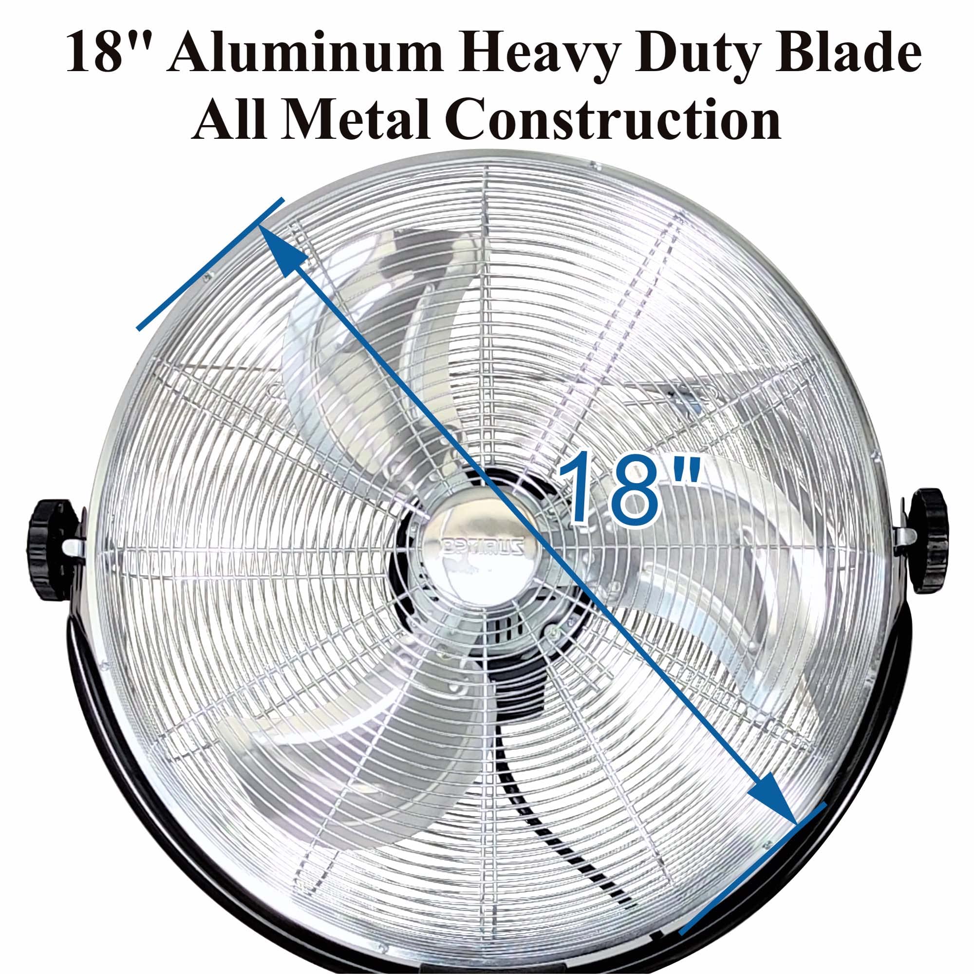 Optimus F-4205 20-Inch 3-Speed Industrial-Grade High-Velocity Oscillating Stand Fan, Chrome Grill