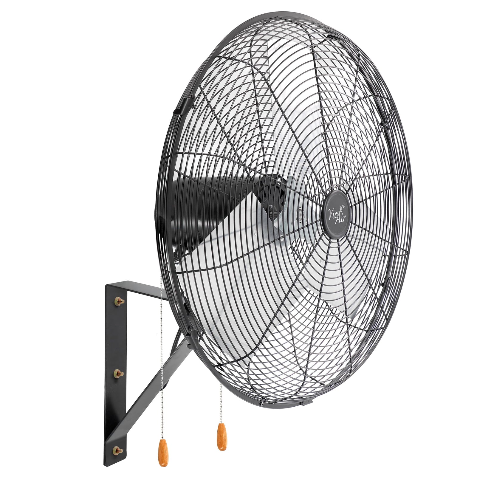 Vie Air 20 Inch Indoor Oscillating Heavy Duty Metal Wall Fan, 3-Speed with 90 Degree Oscillation