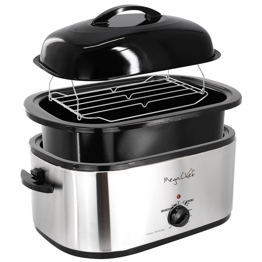 MegaChef 22 Quart Electric Roaster Oven with High-Dome Self-Basting Lid