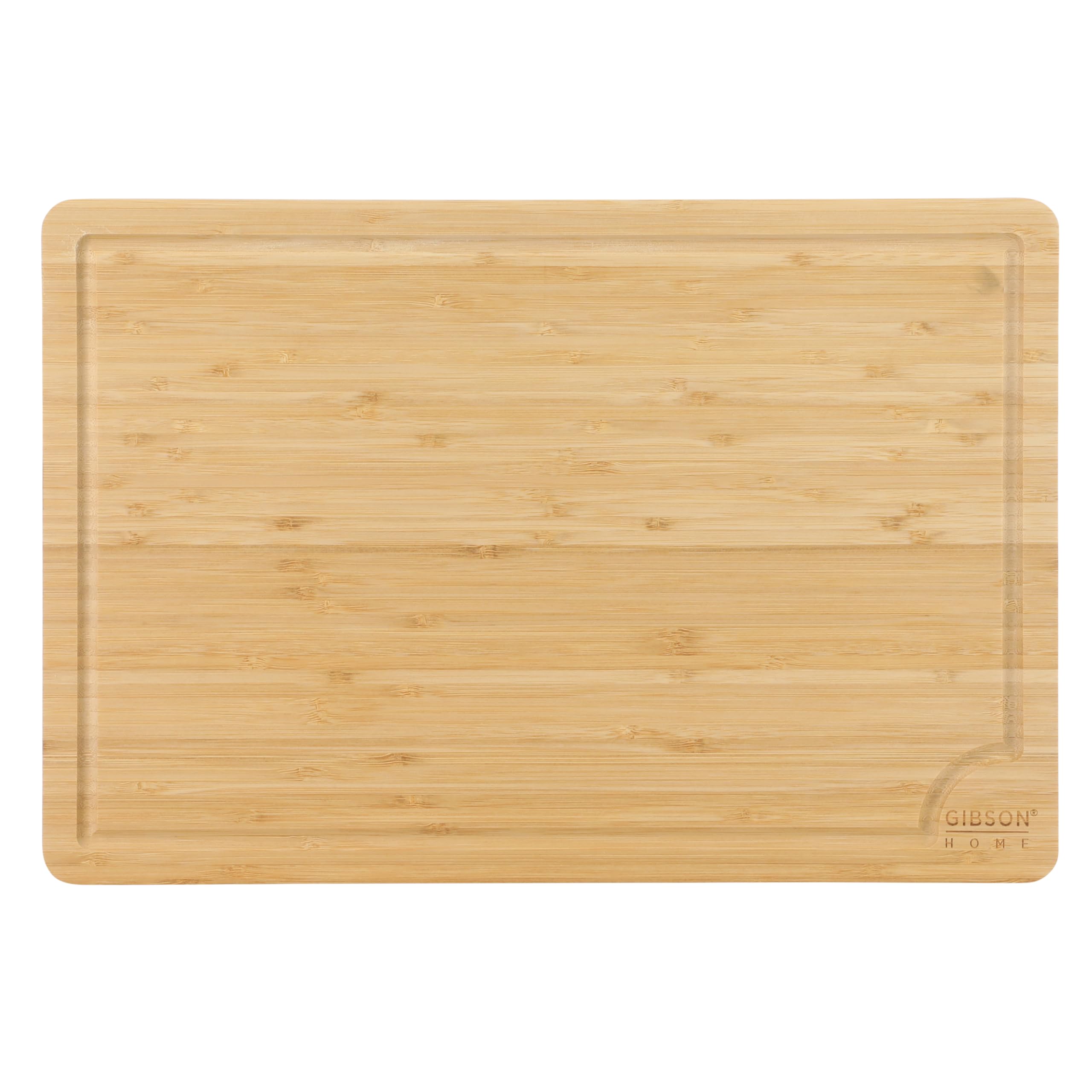 Gibson Home Forestview 18" x 12" Bamboo Cutting Board with Juice Grooves