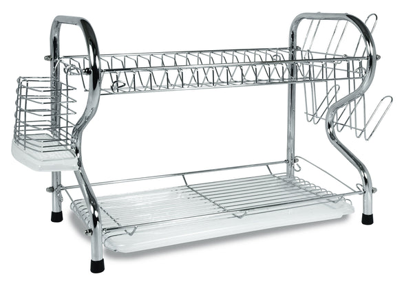 Better Chef DR-164 16-Inch Chrome-Plated R-Shaped Rust-Resistant 2-Tier Dish Rack