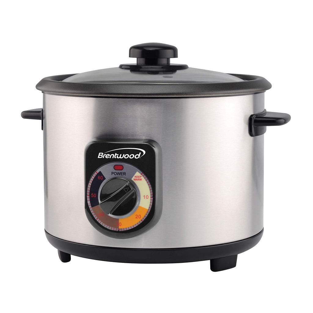 Brentwood TS-1020S 10-Cup Stainless Steel Persian Rice Cooker – Crunchy Tahdig with Timer