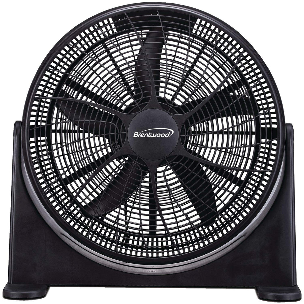 Brentwood Kool Zone F-20BKR 20 Inch High Velocity Floor Fan with 3 Speeds, Black