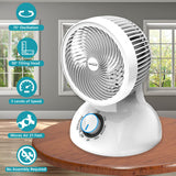 Brentwood F-650MW 6 Inch 3-Speed Oscillating Air Circulator Desktop Fan, White