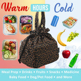 Brentwood 10L Insulated Canvas Lunch Tote Cooler Bag, Leopard Brown