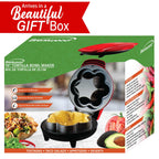 Brentwood TS-257R 10 in Electric Tortilla & Taco Bowl Maker - Red, 750W, Fits 8 in and 10 in Tortillas