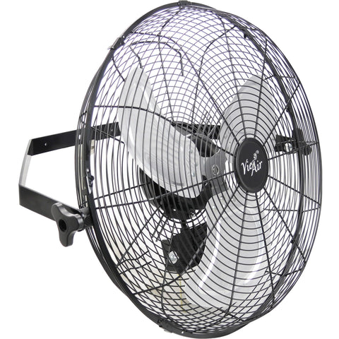 Vie Air 18-inch black all-metal dual-function wall-mount and floor fan