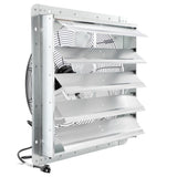 Vie Air 20 Inch Shutter Exhaust Fan with Power Cord, Aluminum Blades, Silver