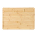 Elama 3-Piece Bamboo Wood Cutting & Serving Board Set – 10", 12.6" & 15.75" Charcuterie, Prep & Serving Boards