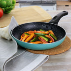 Oster Luneta 8-Inch Aluminum Nonstick Frying Pan, Turquoise