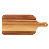 Acacia Wood Charcuterie Board with Handle, 11.5 Inch Rectangle Cheese and Serving Board, Natural, Elama