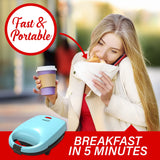 Brentwood egg bite maker making a quick breakfast sandwich to take on the go