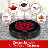 Brentwood Select TS-383DBK 10-Inch Countertop Infrared Single Burner with Digital Touch Controls, Black