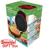 Brentwood TS-2141R Non-Stick 5 Inch Mini Waffle Maker, Red