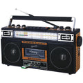 SuperSonic SC-3201BT 4-Band Radio & Cassette Player with Cassette-to-MP3 Converter and Bluetooth - Wood Finish