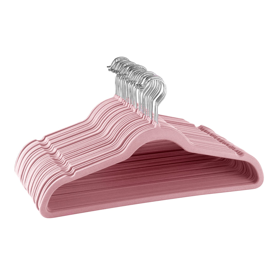Elama velvet slim hanger Pink 30 pack
