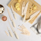 Gibson Home Bostonville 12-Piece Nonstick Stainless Steel Knife Set with Blade Guards – Linen