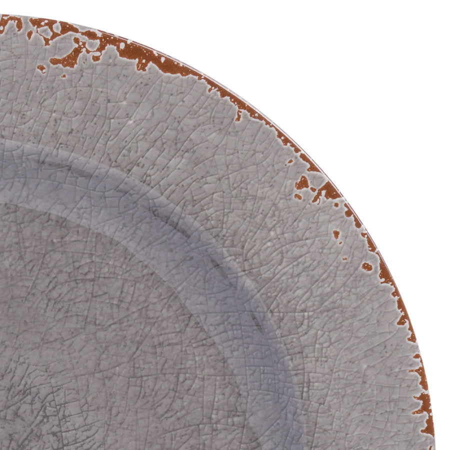 Gibson Home Mauna 12-Piece Melamine Dinnerware Set, Service for 4, Grey Rustic