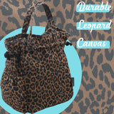 Brentwood 10L Insulated Canvas Lunch Tote Cooler Bag, Leopard Brown