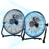 Vie Air 20 Inch Twin Pack Industrial High-Velocity Tilting Metal Floor Fans, 3-Speed, Black (2 Fans)